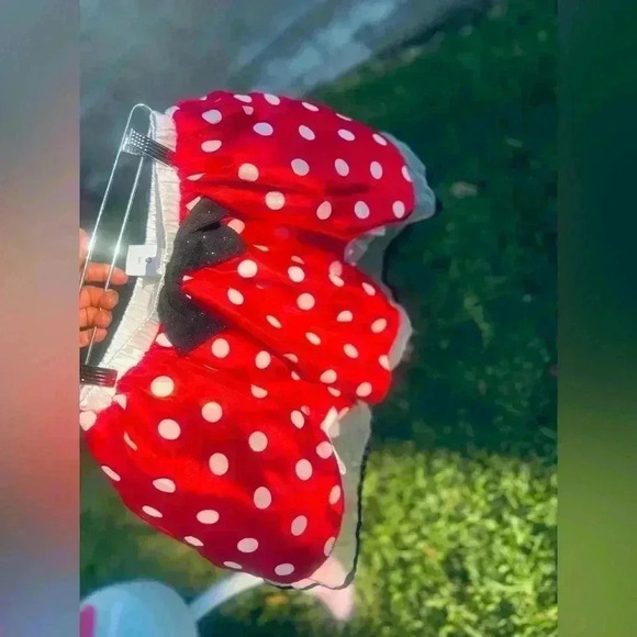 Minnie Mouse red polka dot skirt size 11/12 - Picture 6 of 8